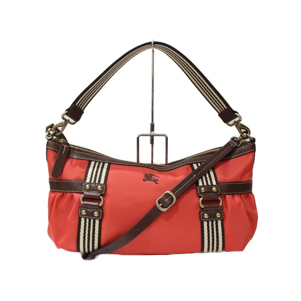 Burberry Blue shoulder Label tote bag red London - Picture 2 of 7